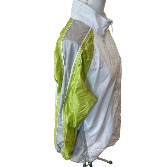 Vintage Ladies Nike Windbreaker Jacket White Green L - Picture 3 of 7